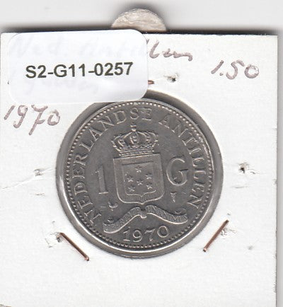 S2-G11-0257 Antilles 1 Gulden VF 1970 KM12