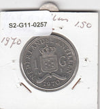 S2-G11-0257 Antilles 1 Gulden VF 1970 KM12