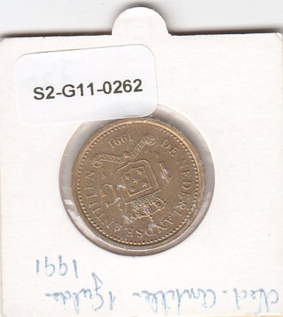 S2-G11-0262 Antilles 1 Gulden VF 1991 KM37