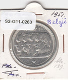 S2-G11-0263 Belgium 100 Francs XF 1951 KM139 Vaams ZIlver