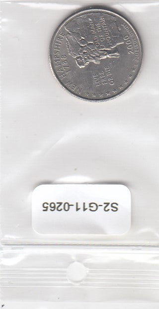 S2-G11-0265 USA Quarter XF 2000 KM308 D New Hampshire