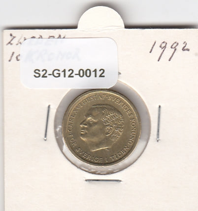 S2-G12-0012 Zweden 10 Kronor VF 1992 KM877