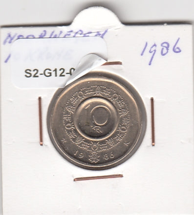 S2-G12-0018 Norway 10 Kroner XF 1986 KM427