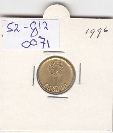 S2-G12-0071 Portugal 1 escudo AU 1996 KM631