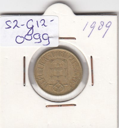 S2-G12-0099 Portugal 5 Escudos VF 1989 KM632