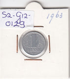 S2-G12-0129 Germany-DDR 1 Pfennig VF 1963 KM8