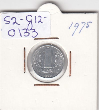 S2-G12-0133 Germany-DDR 1 Pfennig AU 1975 KM8