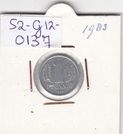 S2-G12-0137 Duitsland-DDR 1 Pfennig ZFR/PR 1983 KM8