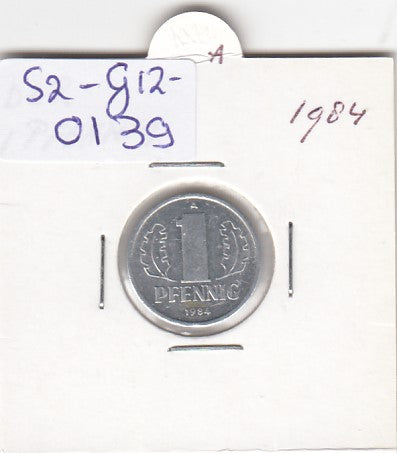 S2-G12-0139 Germany-DDR 1 Pfennig VF/XF 1984 KM8