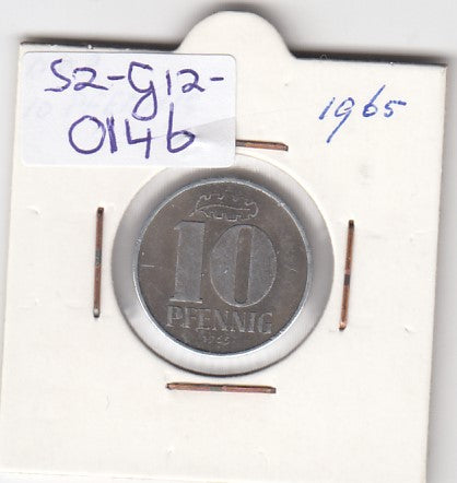 S2-G12-0146 Duitsland-DDR 10 Pfennig VF 1965 KM10