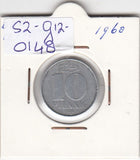 S2-G12-0148 Germany-DDR 10 Pfennig VF 1968 KM10