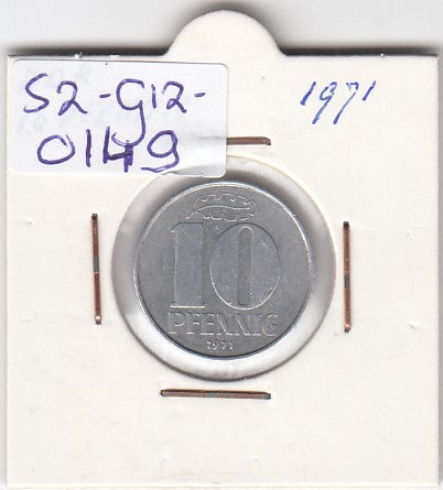 S2-G12-0149 Duitsland-DDR 10 Pfennig ZFR 1971 KM10