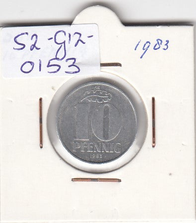 S2-G12-0153 Duitsland-DDR 10 Pfennig ZFR 1983 KM10