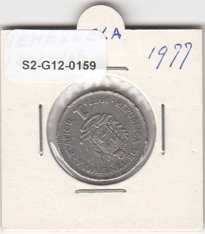 S2-G12-0159 Venezuela 1 Bolivar VF 1977 Y52