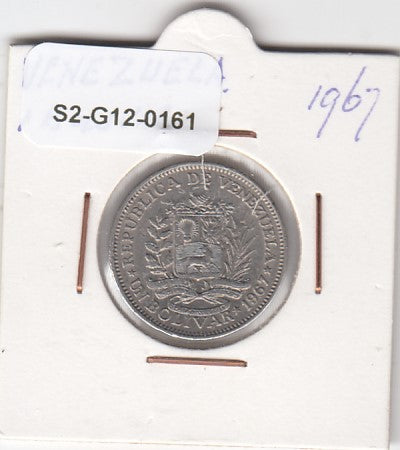S2-G12-0161 Venezuela 1 Bollivar VF 1967 Y42