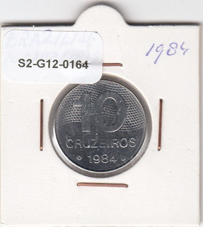 S2-G12-0164 Brasil  10 Cruzeiros XF 1984 KM592