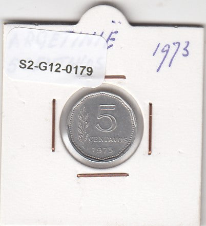 S2-G12-0179 Argentina 5 Centavos VF 1973 KM65