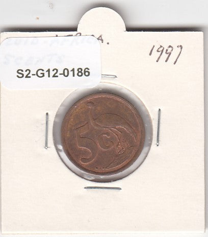 S2-G12-0186 South AFrica 5 Cents VF 1997 KM160
