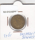 S2-G12-0211 Spain 1 Peseta VF 1963 KM775 (*65)