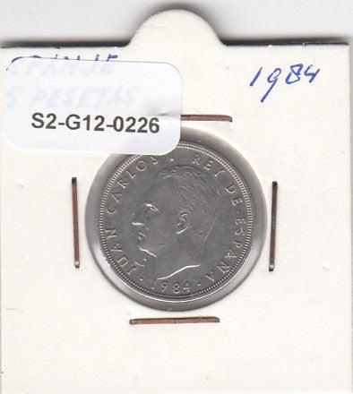 S2-G12-0226 Spain 5 Pesetas VF+ 1984 KM823