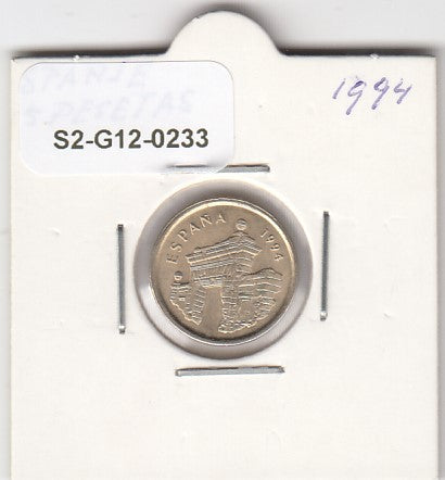 S2-G12-0233 Spanje 5 Peseta AU 1994 KM931   Aragón