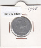 S2-G12-0238 Spain 10 Centimos VG 1945 KM766