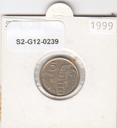 S2-G12-0239 Spain 5 Pesetas AU 1999 KM1008   Murcia