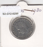 S2-G12-0250 Spanje 25 Peseta XF 1980 KM818 (*82) Voetbal 82