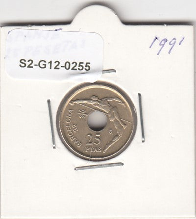 S2-G12-0255 Spain 25 Pesetas AU 1991 M851   High Jump