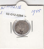 S2-G12-0294 Australia 3 Pence FI 1955 KM57