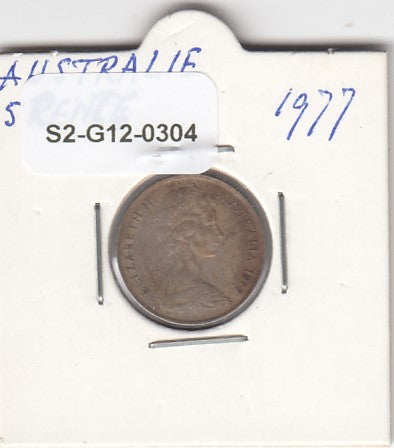 S2-G12-0304 Australia 5 Cents FI/VF 1977 KM64