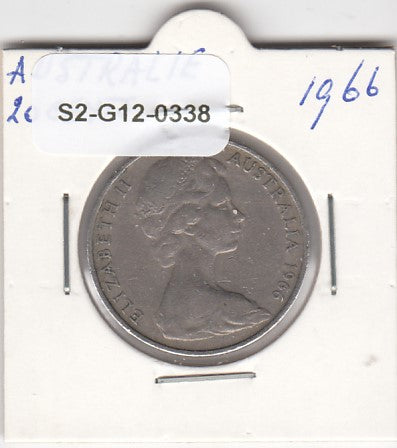 S2-G12-0338 Australia 20 Cents VF 1966 KM66