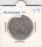 S2-G12-0341 Australia 20 Cents VF 1969 KM66