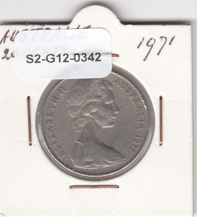 S2-G12-0342 Australia 20 Cents VF 1971 KM66