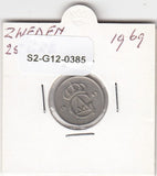 S2-G12-0385 Sweden 25 Ore VF 1969 KM836