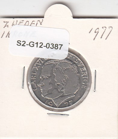 S2-G12-0387 Sweden 1 Krone VF 1977 KM852