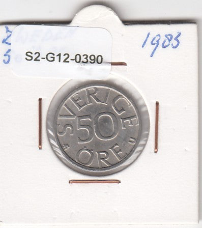 S2-G12-0390 Sweden 50 Ore VG/FI 1983 KM855