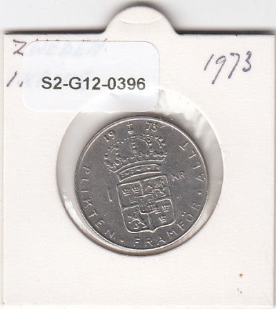 S2-G12-0396 Sweden 1 Krone VF 1973 KM826a