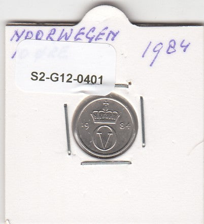 S2-G12-0401 Norway 10 Ore VF 1984 KM416