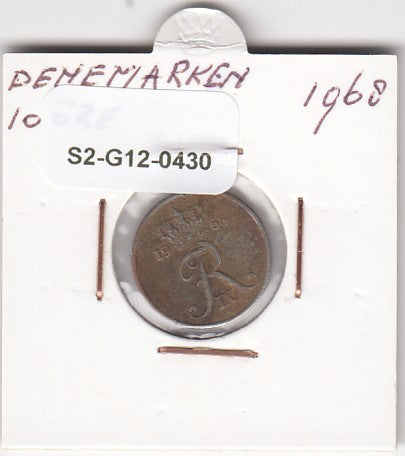 S2-G12-0430 Denmark  10 Ore VF 1968 KM849