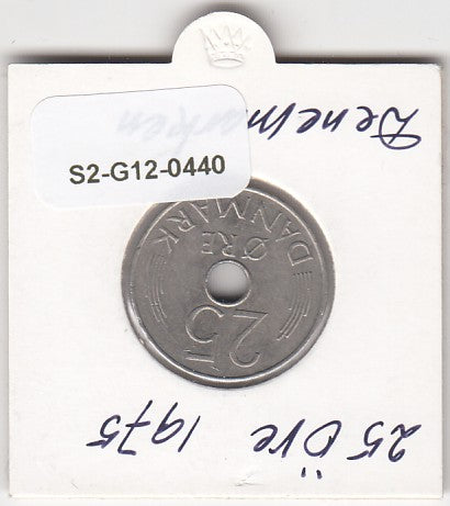 S2-G12-0440 Denmark  25 Ore VF 1975 KM861