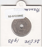 S2-G12-0442 Denmark  25 Ore VF 1983 KM861