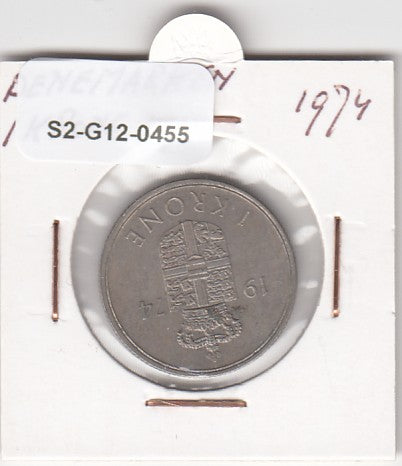 S2-G12-0455 Denmark  1 Krone VF 1974 KM862