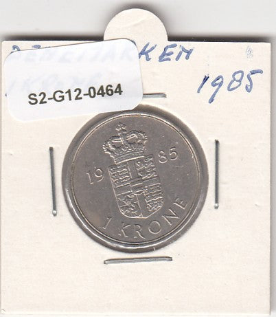 S2-G12-0464 Denmark  1 Krone VF 1985 KM862