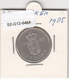 S2-G12-0464 Denmark  1 Krone VF 1985 KM862