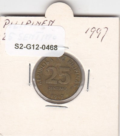 S2-G12-0468 Philippines  25 Sentimo VF 1997 KM271