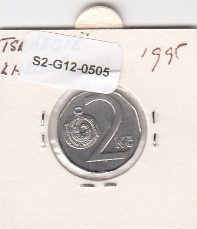 S2-G12-0505 Czech Republic 2 Koruny XF 1995 KM9 b