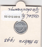 S2-G12-0515 Czech Republic 10 Haleru VF+ 1993 KM6 H