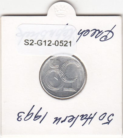 S2-G12-0521 Czech Republic 50 Haleru XF 1993 KM3 h