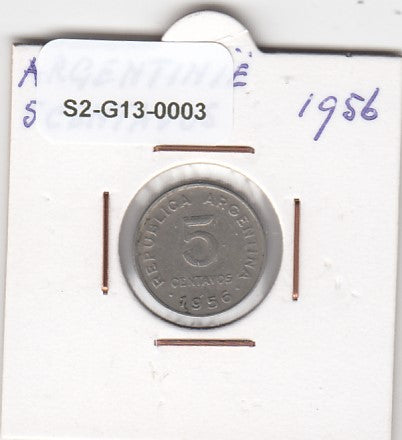 S2-G13-0003 Argentina 5 Centavos VF 1956 KM75b